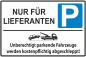 Preview: Parkplatzschild  nur für Lieferanten